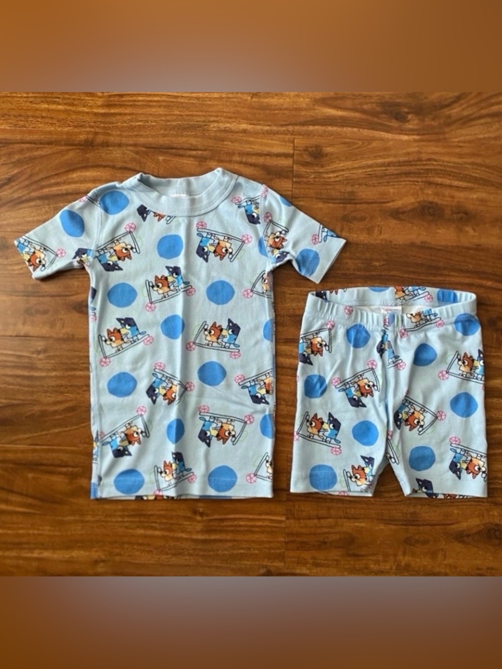 Hanna Andersson x Bluey Toddler Organic Cotton T-Shirt Shorts Pajamas Size 4